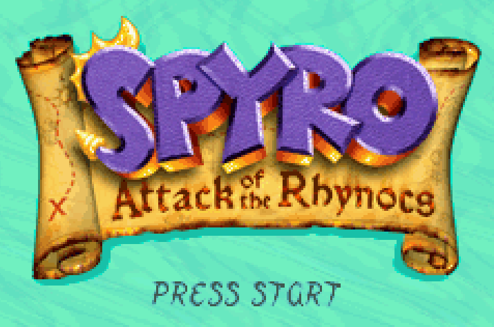 Spyro Attack of the Rynocs Title Screen